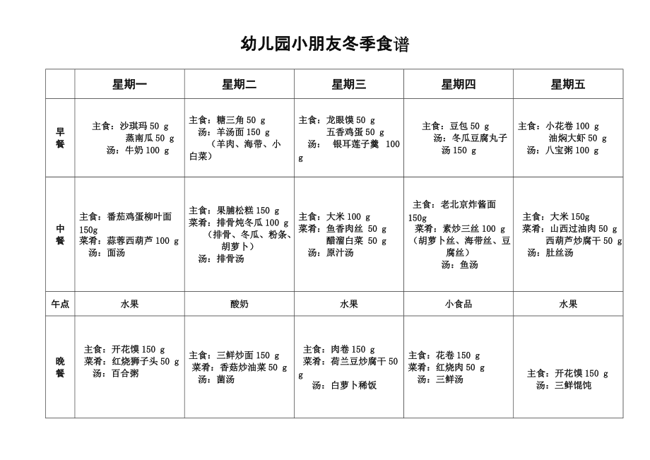 冬季幼兒園營養(yǎng)健康食譜，快樂成長指南